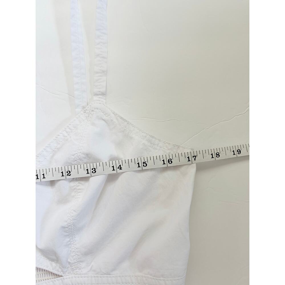 White Cotton Maxi Dress Cutout Empire Waist Pockets Boho Verandah By Vina - Picture 8 of 11